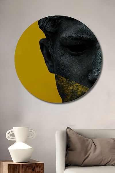 Teona Ahşap Bust Roman Decorativ Lemn MDF Rotund Casa, Locul de Muncă Pictură Perete
