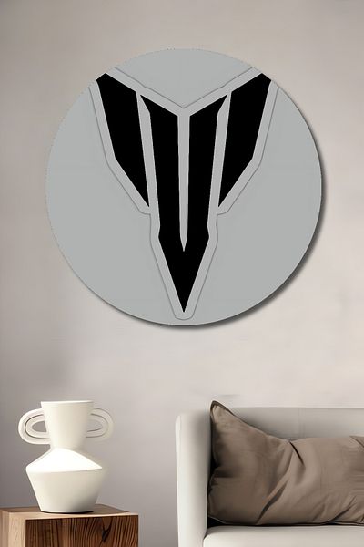 Teona Ahşap Valorant Logo Decorativ Lemn MDF Rotund Casa, Locul de Muncă Pictură Perete