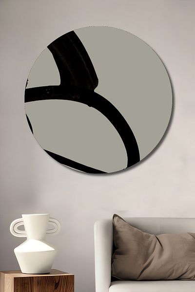 Teona Ahşap Linii abstracte Decorative Lemn MDF Rotund Acasă, Locul de muncă Pictură murală