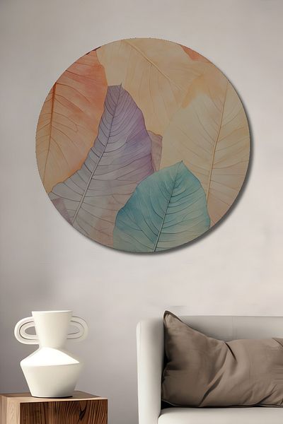 Teona Ahşap Frunze Colorate Decorative Lemn MDF Rotund Casa, Locul de Muncă Pictură Perete