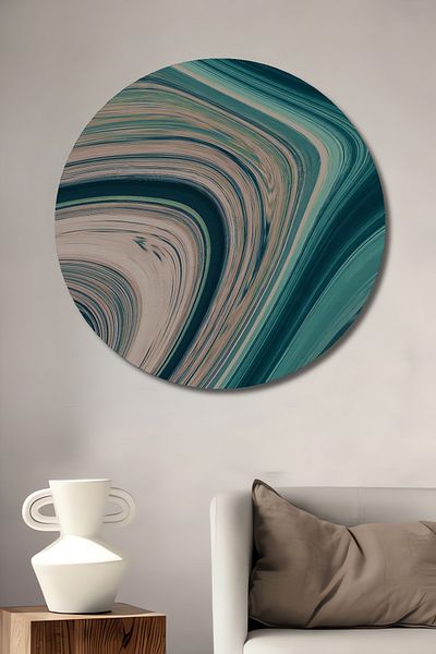 Teona Ahşap Sea Breeze Decorativ Lemn MDF Rotund Casa, Locul de Muncă Pictură Perete