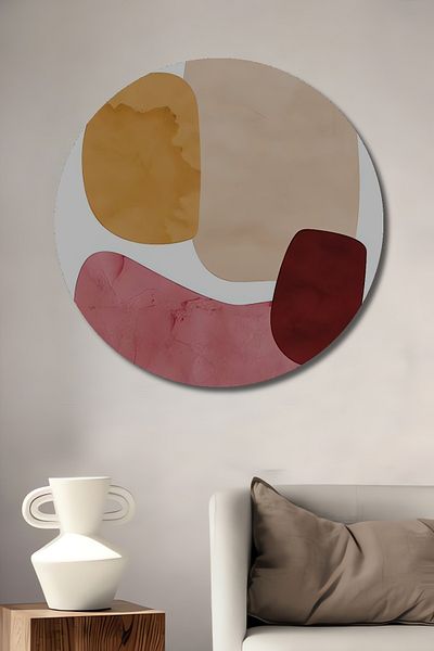 Teona Ahşap Culori Pastel Decorativ Lemn MDF Rotund Casa, Locul de Muncă Pictură Perete