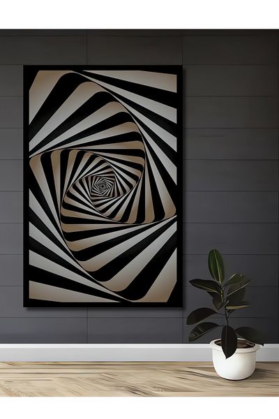 Teona Ahşap Hypnotic Abstract Lemn MDF Dreptunghi Decorativ Acasă, Locul de Muncă Pictură Murală