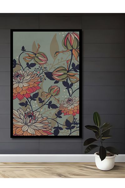 Teona Ahşap Model de flori decorativ din lemn MDF dreptunghiular pentru pictura de perete acasa, la locul de munca