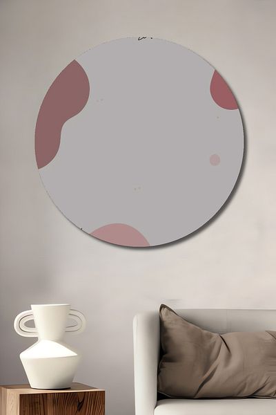 Teona Ahşap Pastel Floral Decorativ Lemn MDF Rotund Acasă, Locul de Muncă Pictură Perete