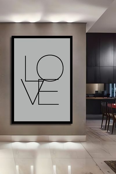 Teona Ahşap Love Minimalist Decorativ Lemn MDF Dreptunghi Acasă, Locul de Muncă Pictură Perete