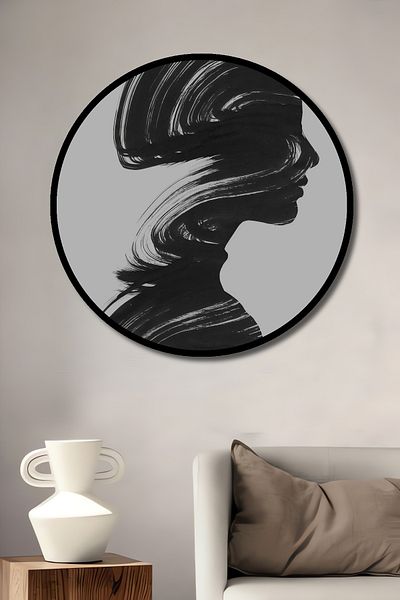 Teona Ahşap Artă abstractă Decorativ Lemn MDF Rotund Acasă, Locul de Muncă Pictură Perete
