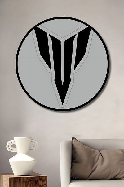 Teona Ahşap Valorant Logo Decorativ Lemn MDF Rotund Casa, Locul de Muncă Pictură Perete