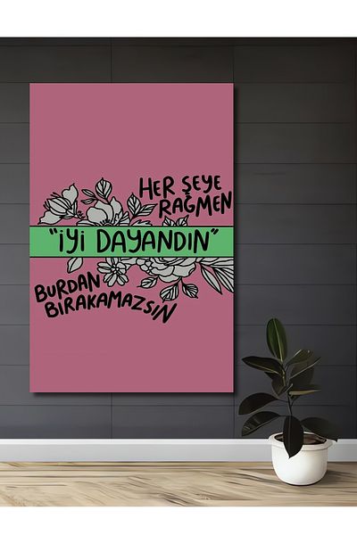 Teona Ahşap Puternic inspirațional din lemn MDF dreptunghiular decorativ pentru casă, loc de muncă pictură murală