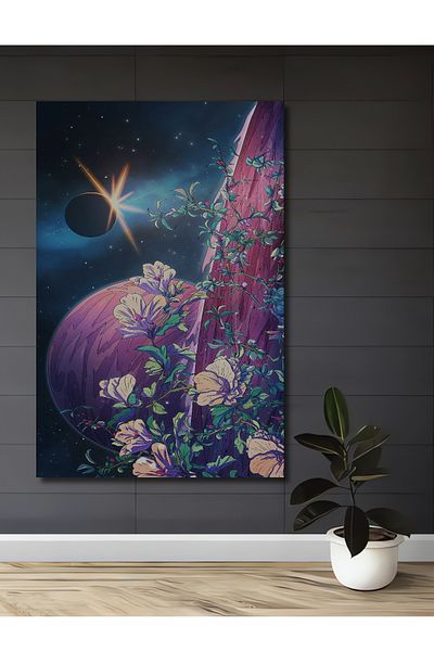 Teona Ahşap Flori Cosmic Decorative Lemn MDF Dreptunghi Acasă, Locul de Muncă Pictură Perete