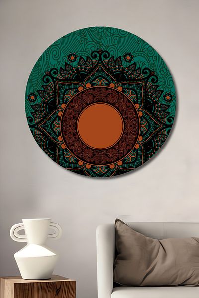 Teona Ahşap Mandala Design Decorativ Lemn MDF Rotund Acasă, Locul de Muncă Pictură Perete