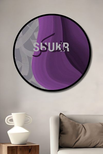 Teona Ahşap Casa rotundă din lemn MDF decorativă cu tematică de Ziua Recunoștinței, pictură murală la locul de muncă
