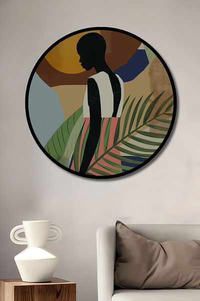 Teona Ahşap Tropik Esinti Decorativ Lemn MDF Rotund Casa, Locul de Muncă Pictură Perete
