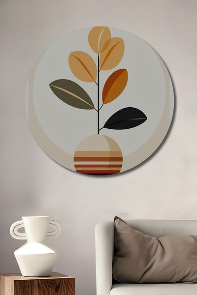Teona Ahşap Acasă rotundă din lemn MDF decorativ minimalist, pictură murală la locul de muncă