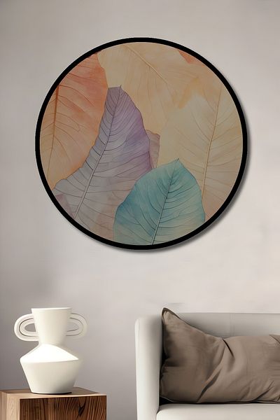 Teona Ahşap Frunze Colorate Decorative Lemn MDF Rotund Casa, Locul de Muncă Pictură Perete