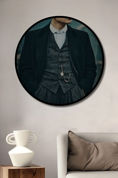 Teona Ahşap Peaky Blinders Decorativ Lemn MDF Casă Rotundă, Pictură Perete Locul de Muncă