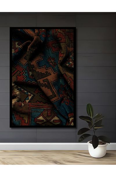 Teona Ahşap Model etnic decorativ din lemn MDF dreptunghiular pentru pictura de perete acasa, loc de munca