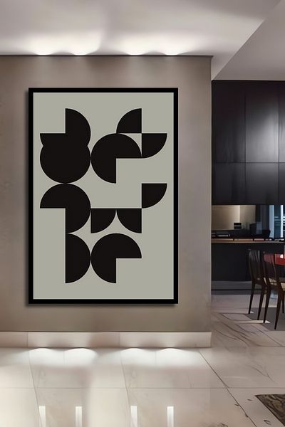Teona Ahşap Abstracție Geometrică Lemn MDF Dreptunghi Decorativ Acasă, Locul de Muncă Pictură Perete