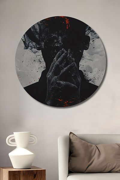 Teona Ahşap Puterea gândurilor Decorativ din lemn MDF rotund pentru casă, loc de muncă pictură murală