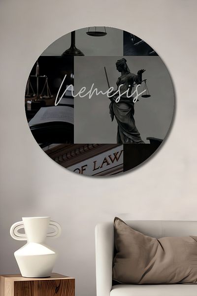 Teona Ahşap Puterea Justitiei Decorativ Lemn MDF Rotund Casa, Locul de Muncă Pictură Perete