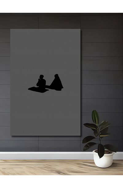 Teona Ahşap Praying People Decorativ Lemn MDF Dreptunghi Acasă, Locul de Muncă Pictură Perete