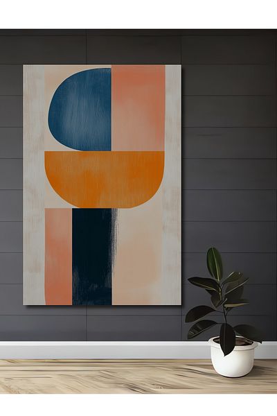 Teona Ahşap Abstracție Geometrică Lemn MDF Dreptunghi Decorativ Acasă, Locul de Muncă Pictură Perete