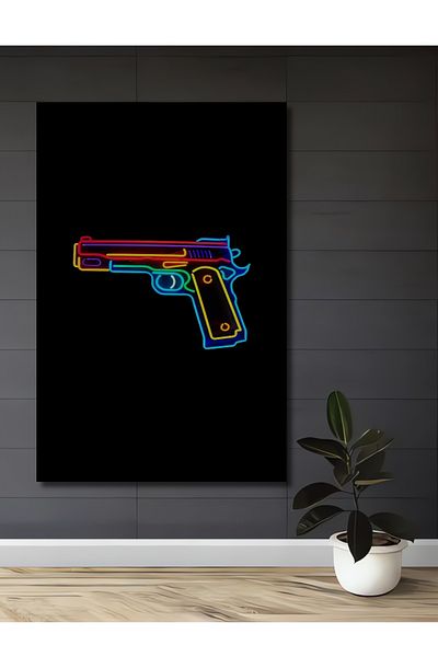Teona Ahşap Neon Pistol Decorativ Lemn MDF Dreptunghi Acasă, Locul de Muncă Pictură Perete
