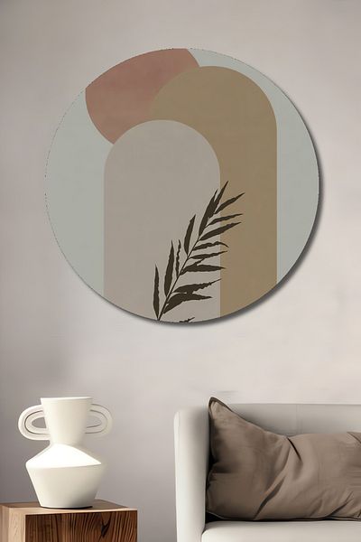 Teona Ahşap Natura Geometrică Decorativă Lemn MDF Rotund Acasă, Locul de Muncă Pictură Perete