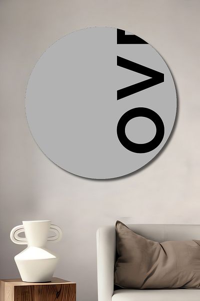 Teona Ahşap Love Minimalist Decorativ Lemn MDF Rotund Acasă, Locul de Muncă Pictură Perete