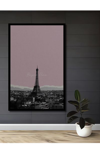 Teona Ahşap Turnul Eiffel Decorativ Lemn MDF Dreptunghiular Casa, Locul de Muncă Pictură Perete