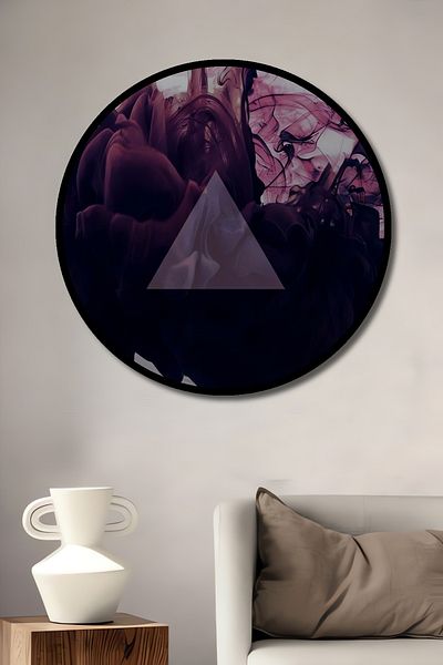 Teona Ahşap Artă abstractă Decorativ Lemn MDF Rotund Acasă, Locul de Muncă Pictură Perete