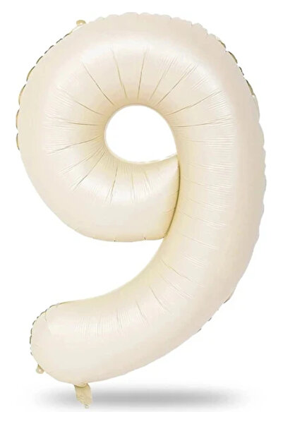 BALON DİYARI بالون فويل بلون كريمي لعمر 9 سنوات مقاس 34 بوصة (76-82 سم)