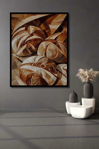 Teona Ahşap Modele abstracte Decorative Lemn MDF Dreptunghi Acasă, Locul de muncă Pictură murală