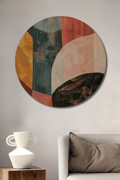 Teona Ahşap Artă abstractă Decorativ Lemn MDF Rotund Acasă, Locul de Muncă Pictură Perete