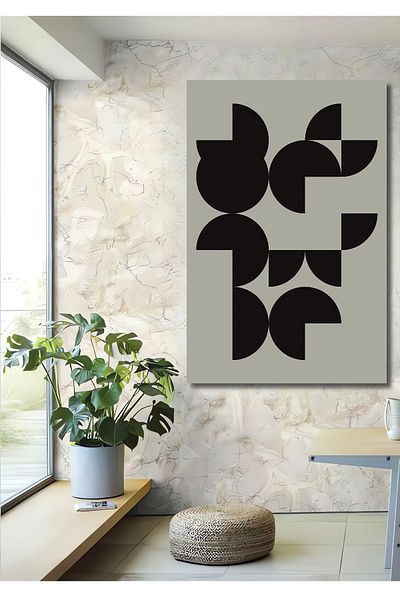 Teona Ahşap Abstracție Geometrică Lemn MDF Dreptunghi Decorativ Acasă, Locul de Muncă Pictură Perete