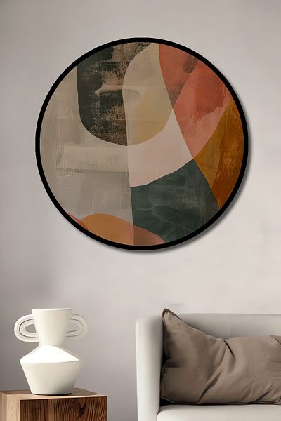 Teona Ahşap Artă abstractă Lemn MDF Rotund Decorativ Acasă, Locul de muncă Pictură murală