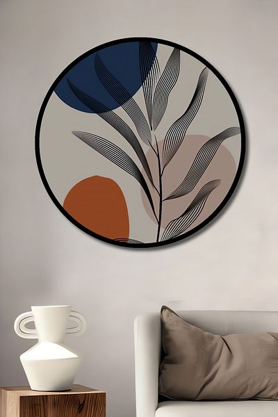 Teona Ahşap Modern Minimalist Decorativ Lemn MDF Rotund Acasă, Locul de Muncă Pictură Perete