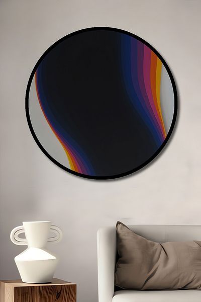 Teona Ahşap Straturi colorate Decorative Lemn MDF Rotund Acasă, Locul de Muncă Pictură Perete