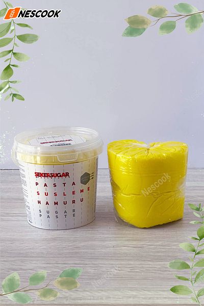 ŞEKER & SUGAR Sugar Plasticine Fondant 500 g Yellow Sugar & Sugar