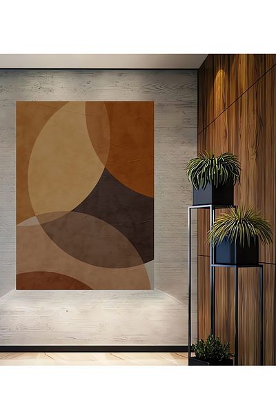 Teona Ahşap Cercuri abstracte Decorative Lemn MDF Dreptunghi Acasă, Locul de muncă Pictură murală