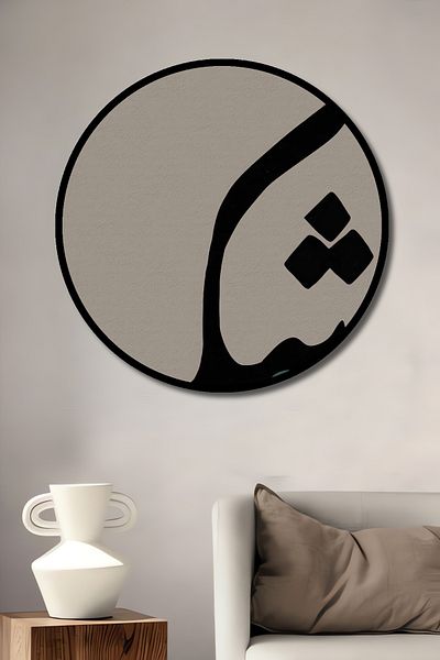 Teona Ahşap Thanksgiving Minimalist Decorativ Lemn MDF Rotund Acasă, Locul de Muncă Pictură Perete