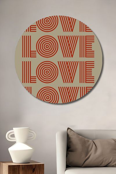 Teona Ahşap Model de dragoste Modern Decorativ Lemn MDF Rotund Casa, Locul de Muncă Pictură de perete