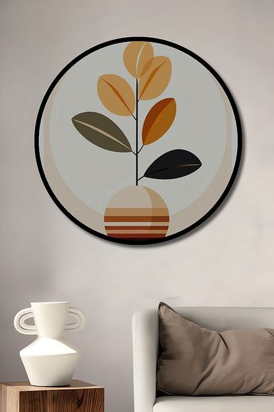 Teona Ahşap Acasă rotundă din lemn MDF decorativ minimalist, pictură murală la locul de muncă