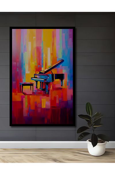 Teona Ahşap Pian colorat decorativ din lemn MDF dreptunghiular pentru casa, locul de munca pictura pe perete