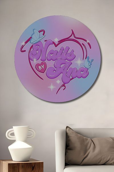 Teona Ahşap Creativitate colorată Decorativ Lemn MDF Casă rotundă, Pictură murală la locul de muncă