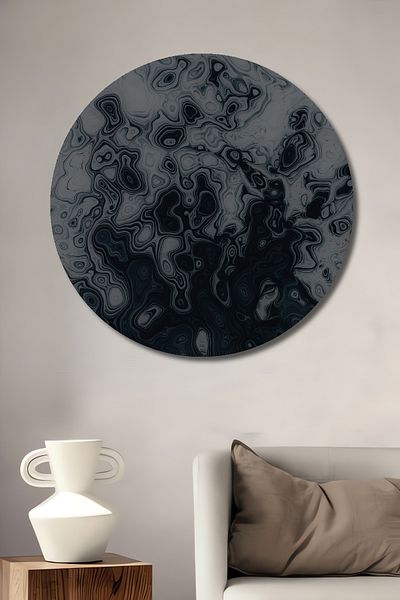 Teona Ahşap Abstracție Ripple Decorativ Lemn MDF Rotund Acasă, Locul de Muncă Pictură Perete