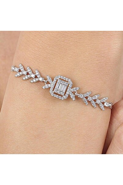 Mia Vento Pırlanta Montür Tutku Işıltısı Baget Gümüş Bileklik