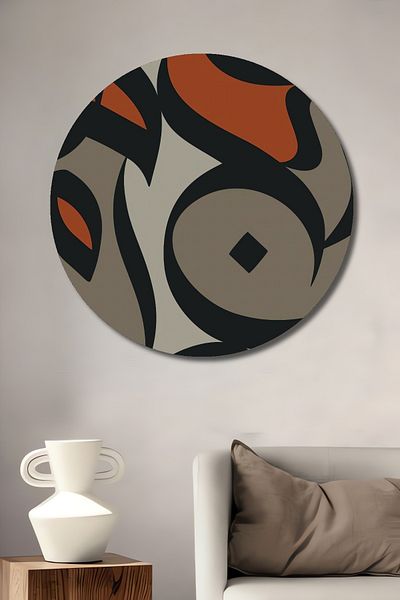 Teona Ahşap Artă abstractă Decorativ Lemn MDF Rotund Acasă, Locul de Muncă Pictură Perete