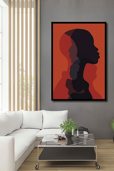 Teona Ahşap Siluete negre Decorative Lemn MDF Dreptunghi Acasă, Locul de Muncă Pictură Perete