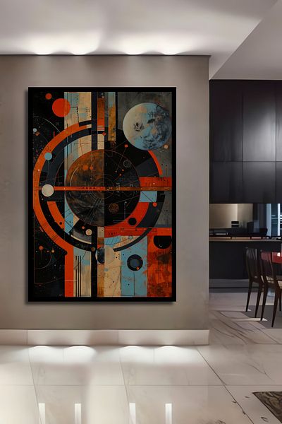Teona Ahşap Geometrie Cosmică Decorativă Lemn MDF Dreptunghi Acasă, Locul de Muncă Pictură Perete